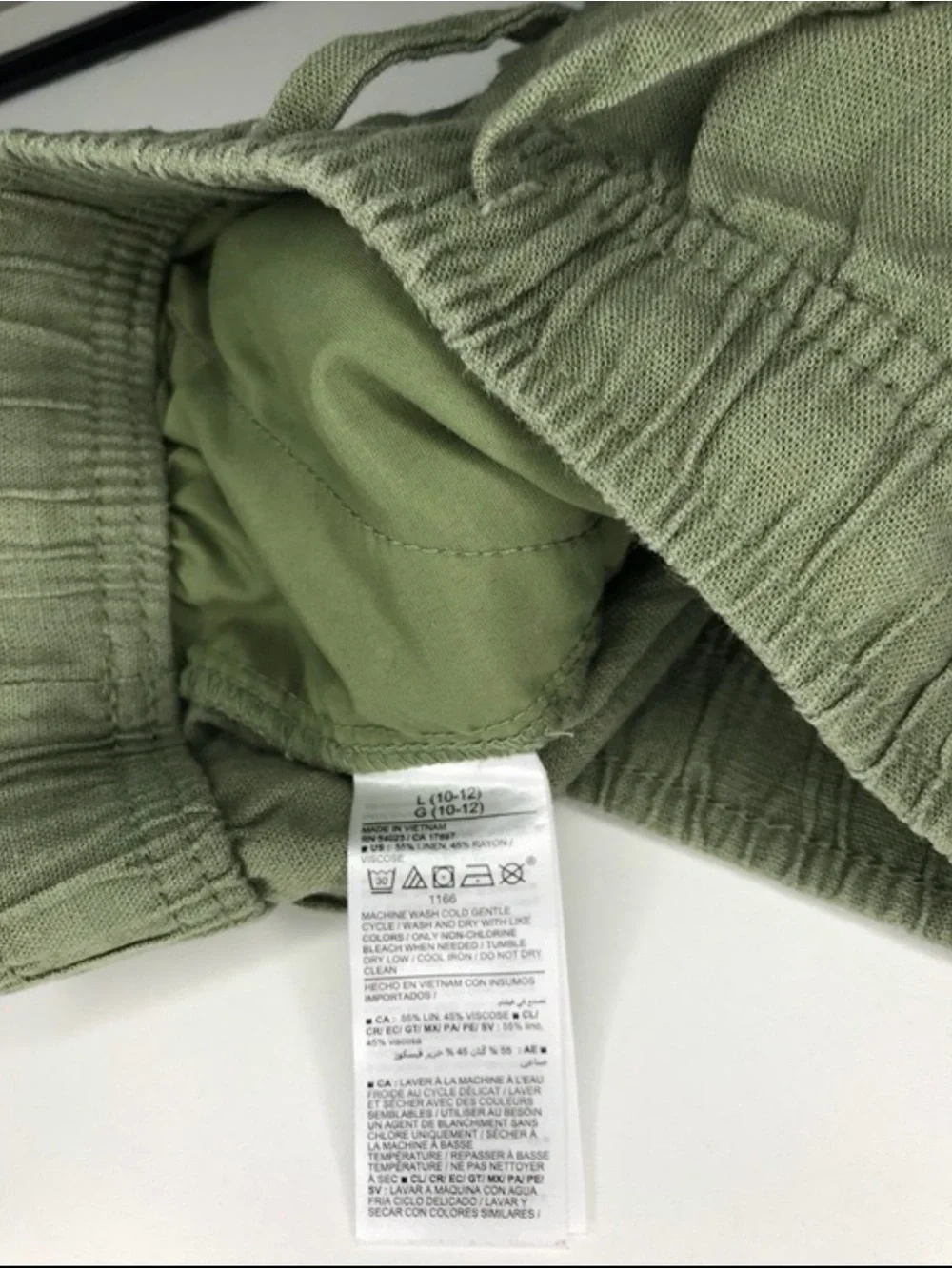Old Navy Girls Olive Green Drawstring Pull-On Shorts